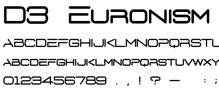 D3 Euronism font